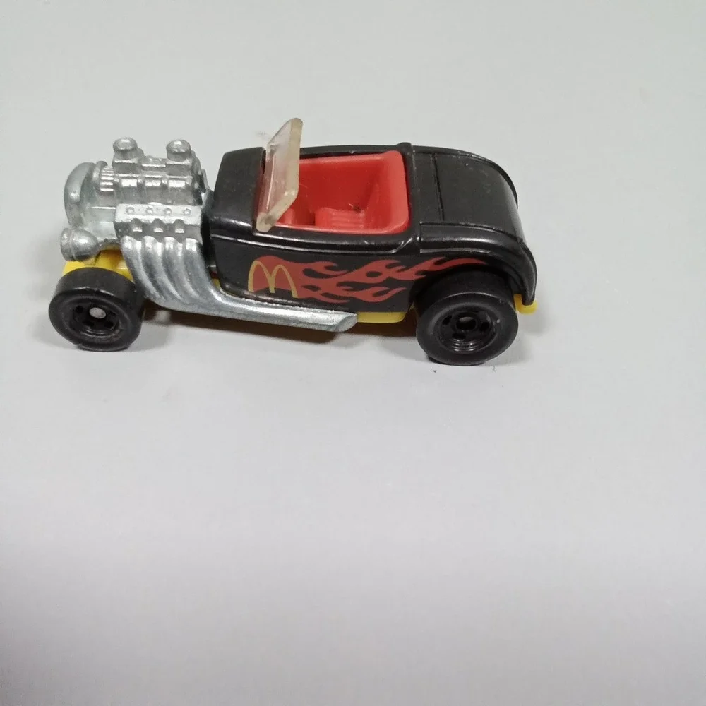 Hot Wheels 1993 McDonalds Happy Meal Hot Rod Black Red Flames Mattel Vintage Toy
